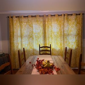 Curtains yellow chartreuse pattern from Target